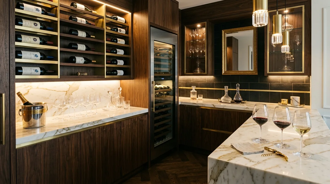 Use glassware storage that looks elegant